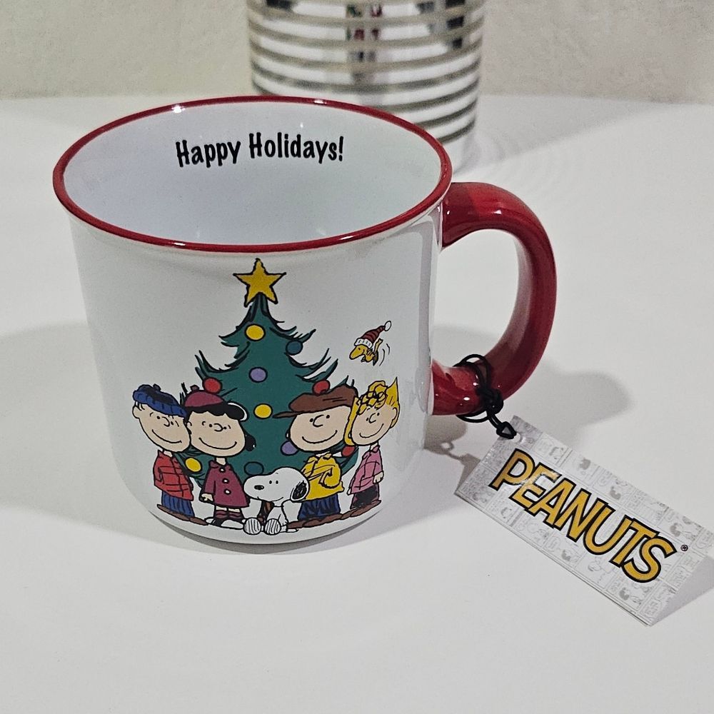 Peanuts Christmas Mug Coffee Cup Holiday Gift Charlie Brown